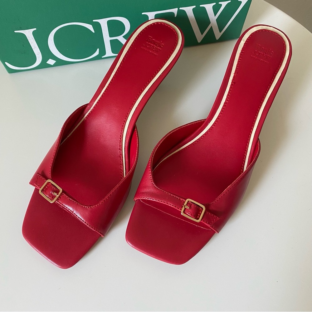 New Rouje X J.Crew Jolie square-toe heels size 8